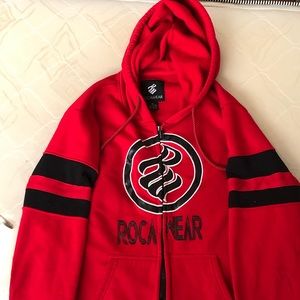 Red zip up Hoodie